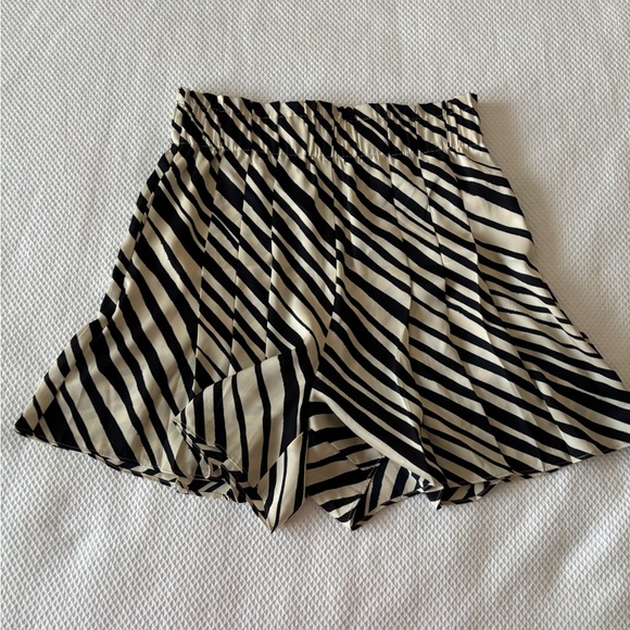 Ann Taylor Pants - Ann Taylor Black and Cream Striped Shorts